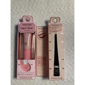 Marie Claire Liquid Blush Soft Pink +‎ Precision Liquid Eyeliner Black